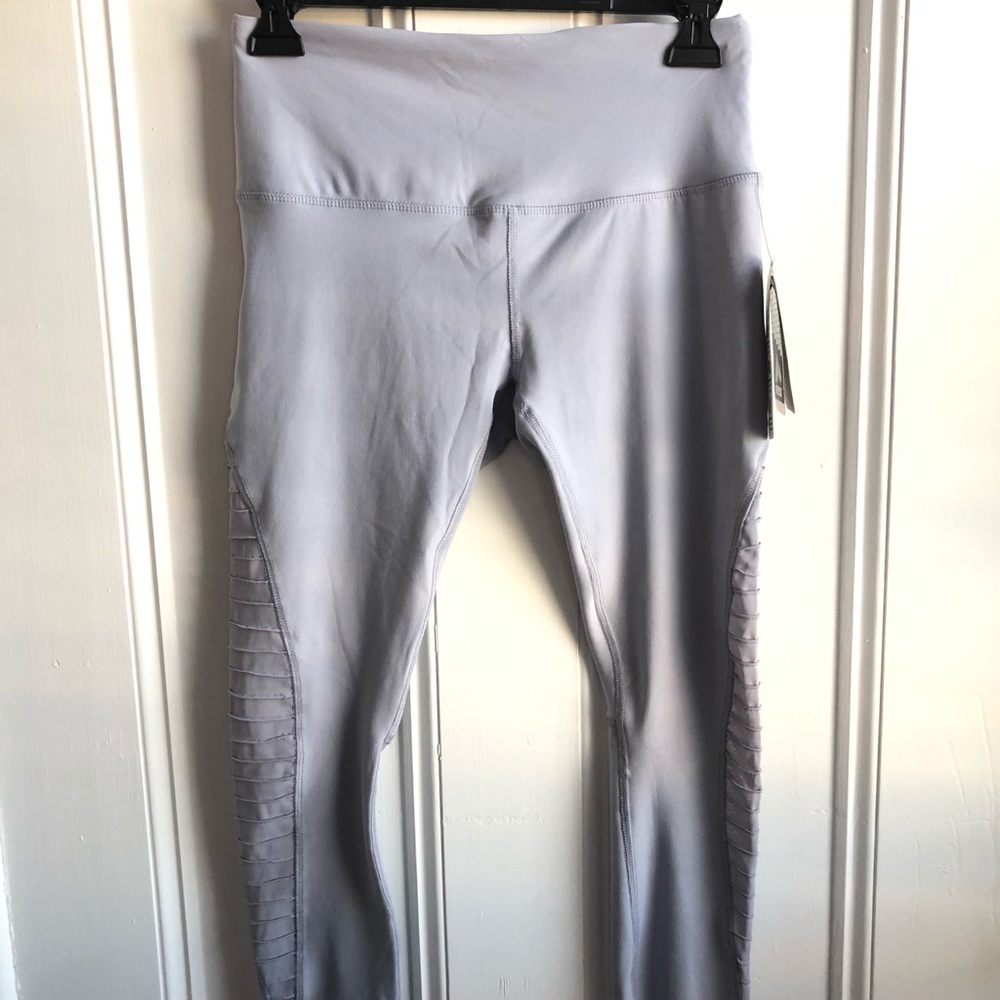 NWT light gray RBX leggings with mesh accent